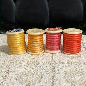 Set of 4 Vintage DMC Brillante D'Alsace Embroidery Thread Made in France